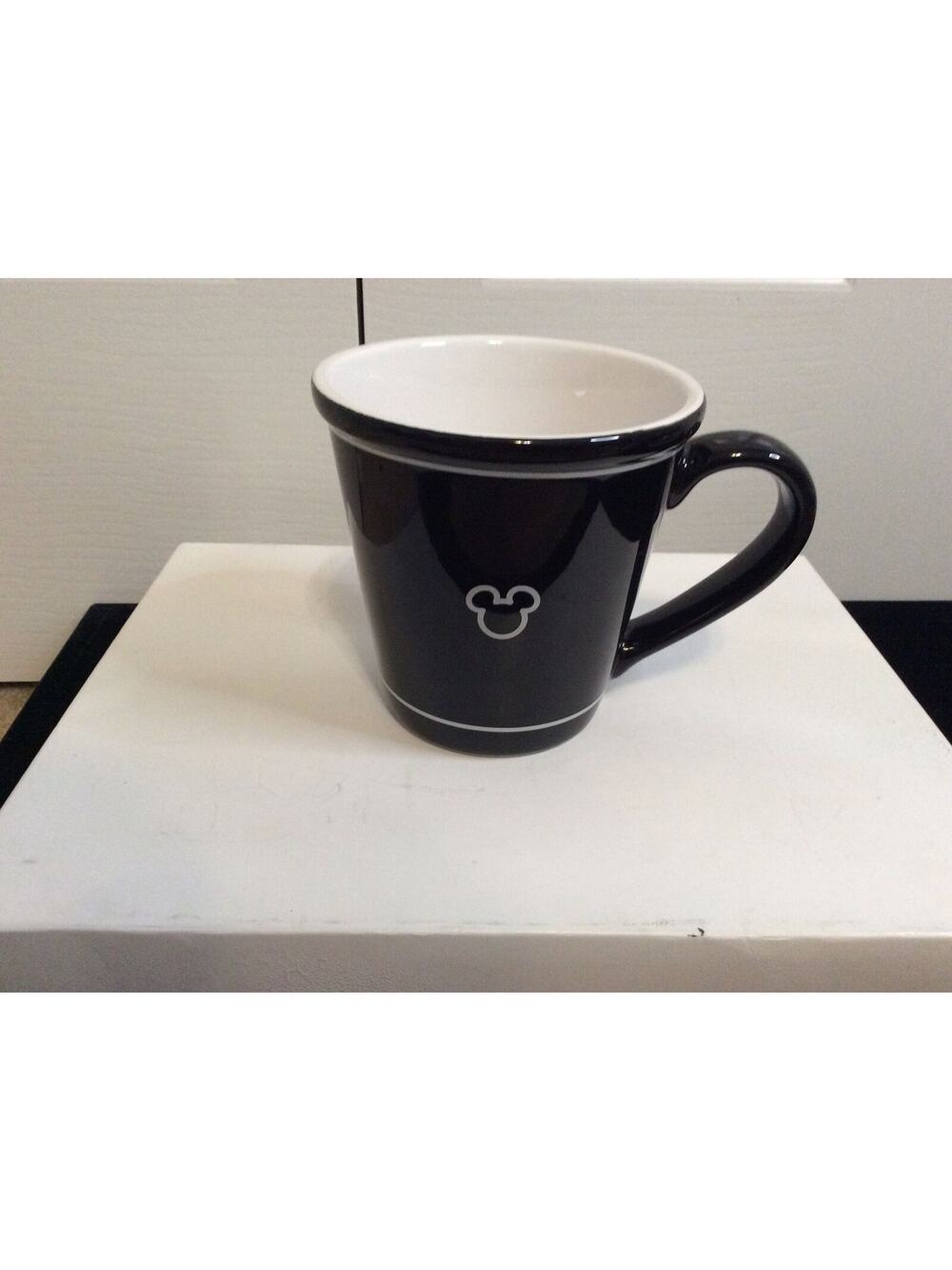 Disney Store Exclusive Black & White MICKEY MOUSE Icon Ears Coffee Mug